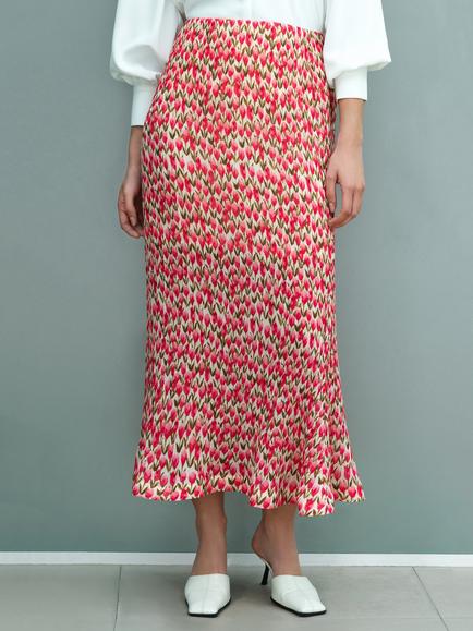 French Connection Noelle Floral Print Skirt, Pink/Multi - view 2, Pink/Multi