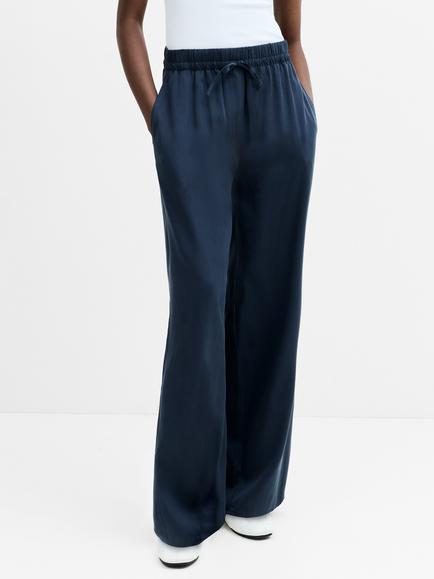 French Connection Yassie Barrel Leg Trousers, New Navy - view 2, New Navy