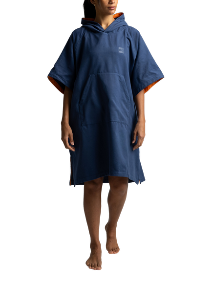 Red Quick Dry Microfibre Poncho Changing Robe, Admiral Blue - view 2, Admiral Blue