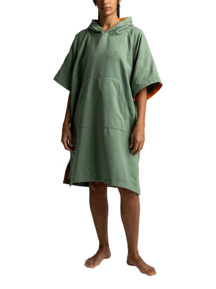 Red Quick Dry Microfibre Poncho Changing Robe, Admiral Blue, Sage Green