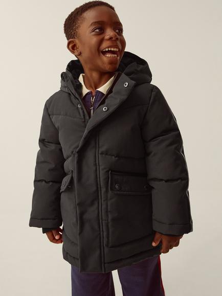 Monsoon Kids' Padded Puffer Jacket, Black, Black