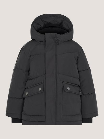 Monsoon Kids' Padded Puffer Jacket, Black - view 2, Black