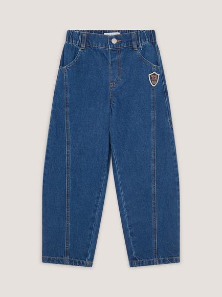 Monsoon Kids' 73 Barrel Leg Jeans, Blue, Blue