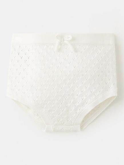 Mango Baby Knitted Bloomer Shorts, Off White, Off White