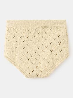 Mango Baby Pointelle Knit Bloomer Shorts, Mustard - view 2, Mustard