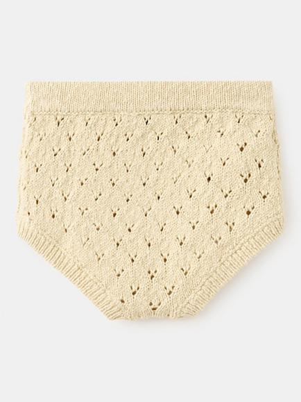 Mango Baby Pointelle Knit Bloomer Shorts, Mustard - view 2, Mustard