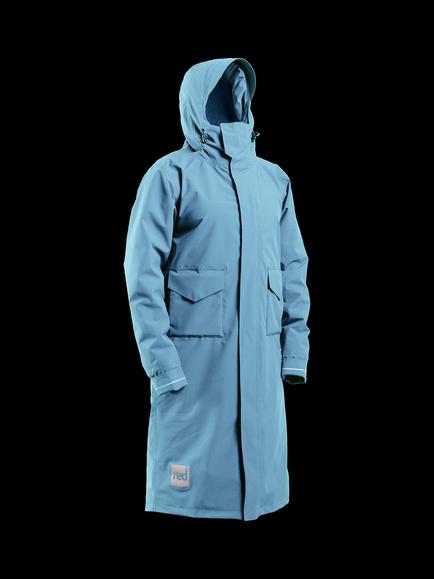 Red Unisex EVO Pro Slimline Waterproof Changing Robe Parka Jacket - view 2, Alpine Blue