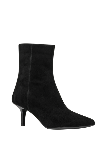 Geox Kleopy Suede Kitten Heel Ankle Boots, Black - view 2, Black