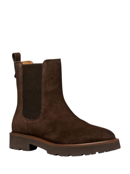 Geox Norize Suede Norize Chelsea Boots, Dark Brown - view 2, Dark Brown