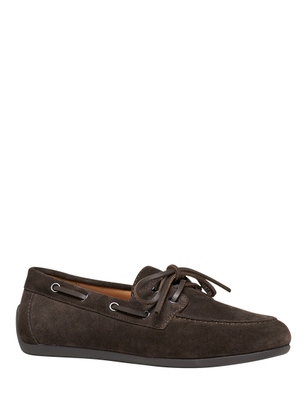 Geox Addisse Suede Loafers, Chocolate - view 2, Chocolate