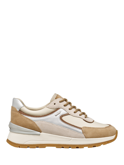 Geox Desya ABX Waterproof Trainers, Papyrus/Light Sand, Papyrus/Light Sand