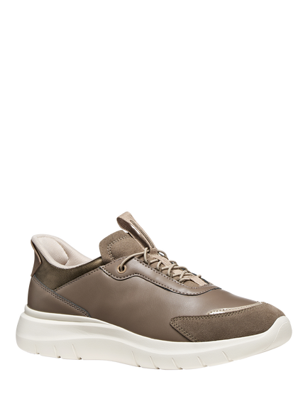 Geox Plummery Plus Low Top Trainers, Dove Grey - view 2, Dove Grey