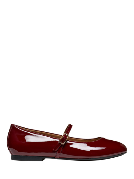 Geox New Palmari Leather Ballerina Pumps, Bordeaux, Bordeaux