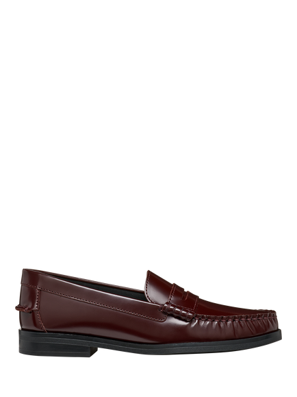 Geox Noemen Leather Loafers, Wine