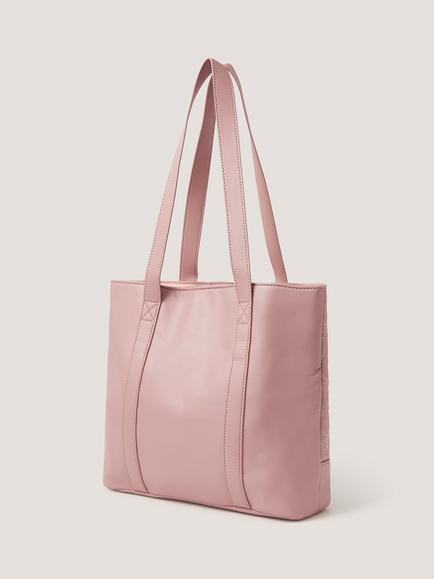 Monsoon Kids' Bow Charm Tote Bag, Pink - view 2, Pink
