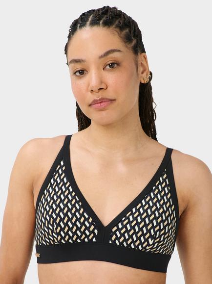 Sweaty Betty Core Geometric Triangle Bikini Top, Beige