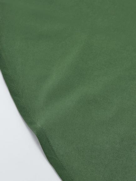John Lewis Round Plain Cotton Tablecloth, 180cm, Green - view 2, Green
