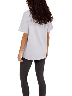 Lovall Graphic Varsity T-Shirt, Light Grey Marl - view 2, Light Grey Marl