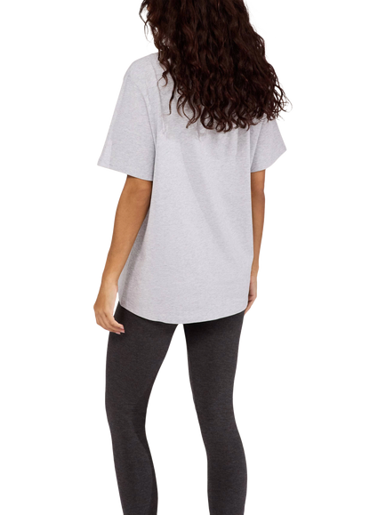 Lovall Graphic Varsity T-Shirt, Light Grey Marl - view 2, Light Grey Marl