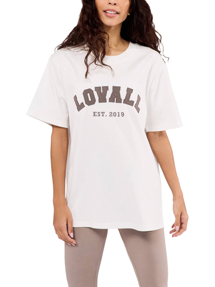 Lovall Graphic Varsity T-Shirt, Off White, Off White