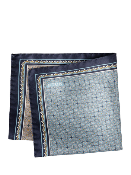 Eton Silk Four Sided Medallion Pocket Square, Multi - view 2, Multi