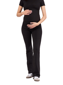 Lovall Maternity Ultimate Everyday Flare Leggings, Black, Black