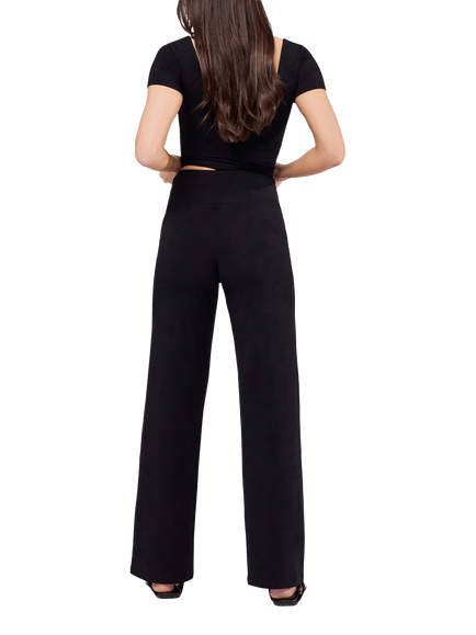 Lovall Tall Lightweight Wide Leg Trousers - view 2, Black