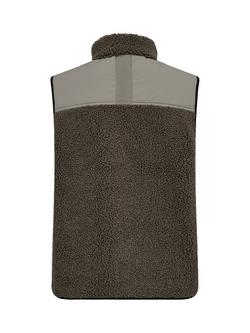 MOS MOSH Eli Teddy Gilet, Dusty Olive - view 2, Dusty Olive