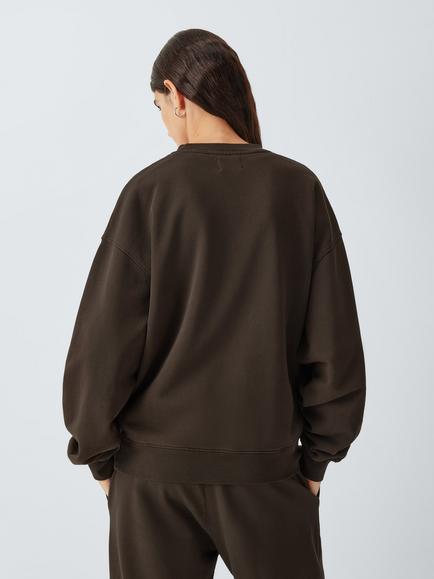 Colorful Standard Oversized Cotton Knit Jumper - view 2, Coffee Brown
