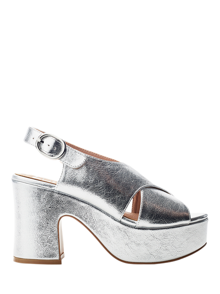Moda in Pelle Nakara Chunky Platform Sandals, Silver, Silver
