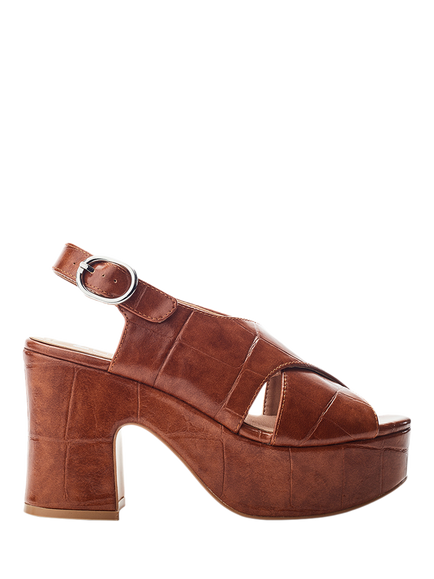 Moda in Pelle Nakara Chunky Platform Sandals, Tan, Tan