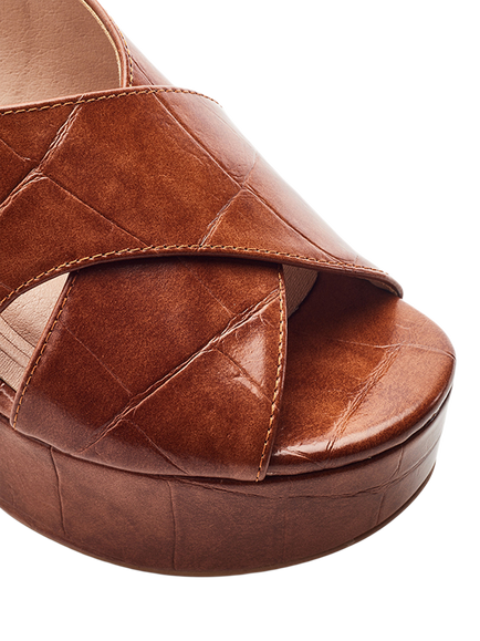 Moda in Pelle Nakara Chunky Platform Sandals, Tan - view 2, Tan