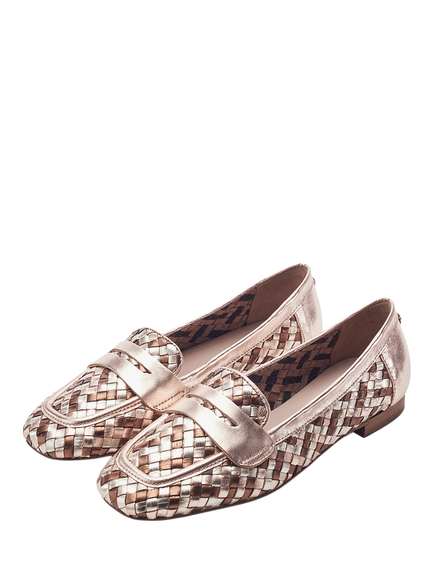 Moda in Pelle Folia Woven Leather Loafers, Multi - view 2, Multi