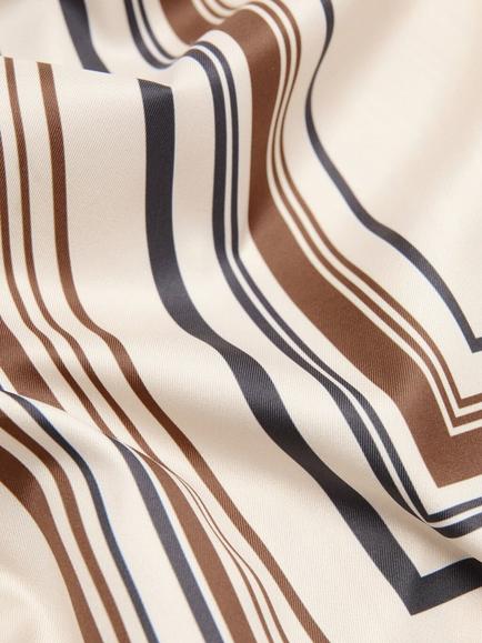 Mango Lightweight Geometric Square Scarf, Beige - view 2, Beige
