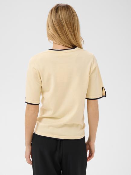 Saint Tropez Milasz Short Sleeve Knit Top containing LENZING™ ECOVERO™ Viscose - view 2, Birch