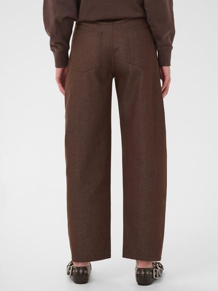 Saint Tropez Shilohsz Mid Rise Ankle Grazer Trousers, Chocolate Brown - view 2, Chocolate Brown