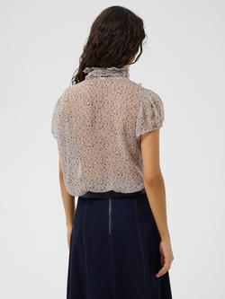 Saint Tropez Liljasz Short Sleeve Ruffle Shirt, Lilac - view 2, Lilac