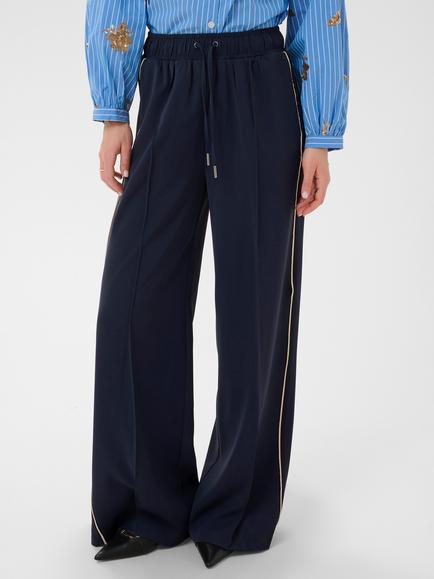Saint Tropez Suesz Side Stripe Drawstring Trousers, Night Sky, Night Sky