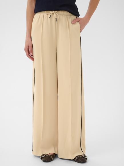 Saint Tropez Suesz Side Stripe Drawstring Trousers, Brown Rice, Brown Rice