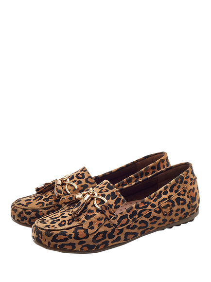 Moda in Pelle Essana Suede Tassel Moccasins, Multi - view 2, Multi