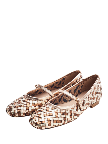 Moda in Pelle Eyana Woven Leather Mary Janes, Multi - view 2, Multi