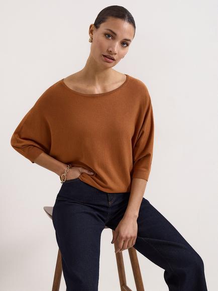 Phase Eight Cristine Knit Jumper, Tan, Tan