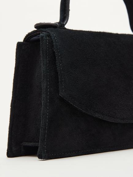 Phase Eight Suede Top Handle Grab Bag, Black - view 2, Black