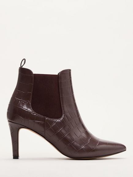 Phase Eight Leather Ankle Boots, Brown, Brown