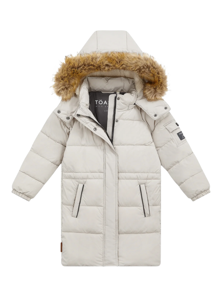 Toastie Kids' Explorer Hooded Parka Coat, White, White