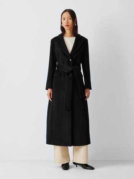 Marella Ovatta Wool Coat, Black, Black