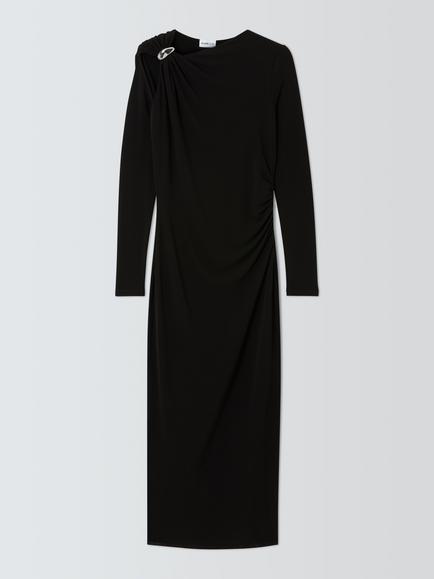 Marella Patto Bodycon Midi Dress, Black, Black