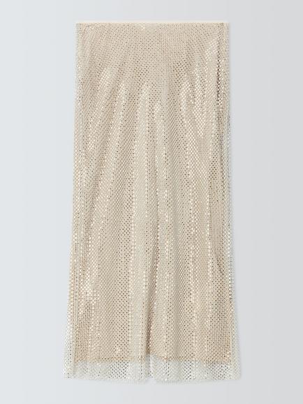 Marella Briose Sequin Midi Skirt, Gold/Silver, Gold/Silver