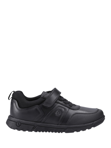 Hush Puppies Kids' Sutton Leather Shoes, Black, Black