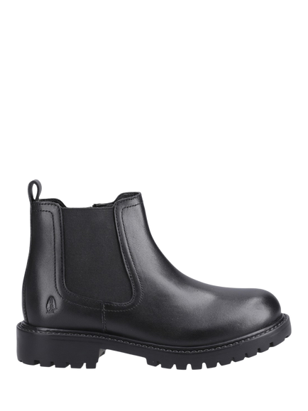 Hush Puppies Kids' Ariella Leather Chelsea Boots, Black, Black
